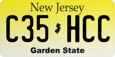 NJ license plate C35HCC