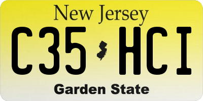 NJ license plate C35HCI