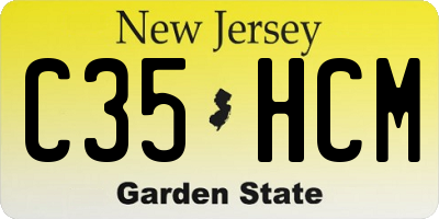 NJ license plate C35HCM