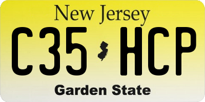 NJ license plate C35HCP