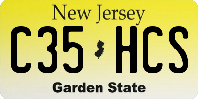 NJ license plate C35HCS