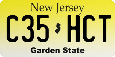 NJ license plate C35HCT