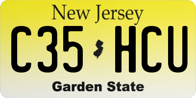 NJ license plate C35HCU