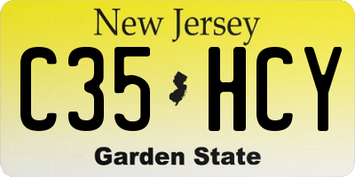 NJ license plate C35HCY