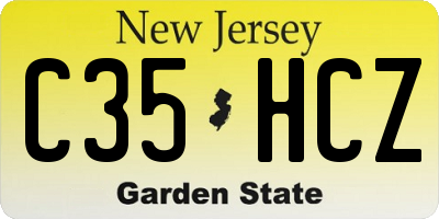 NJ license plate C35HCZ