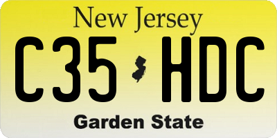 NJ license plate C35HDC