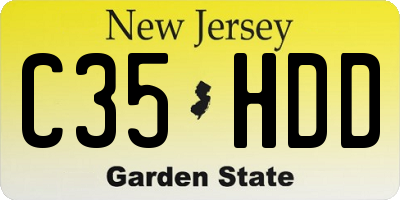 NJ license plate C35HDD