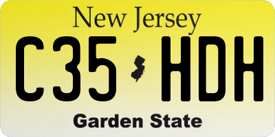 NJ license plate C35HDH