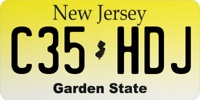NJ license plate C35HDJ