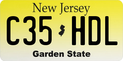 NJ license plate C35HDL