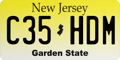 NJ license plate C35HDM