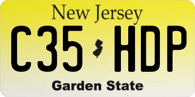 NJ license plate C35HDP