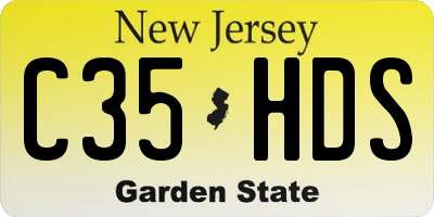 NJ license plate C35HDS