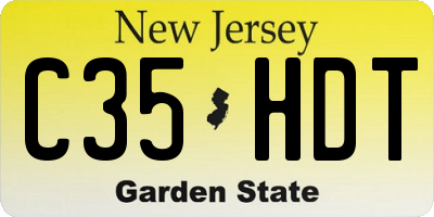NJ license plate C35HDT