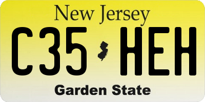 NJ license plate C35HEH