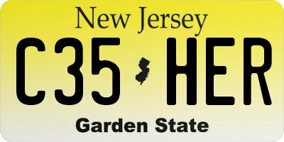 NJ license plate C35HER