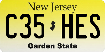 NJ license plate C35HES