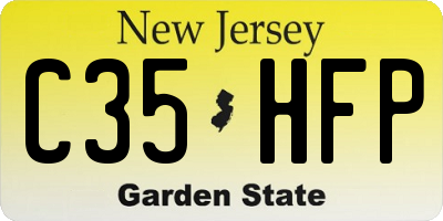 NJ license plate C35HFP