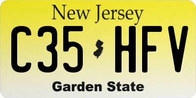 NJ license plate C35HFV
