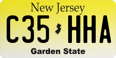 NJ license plate C35HHA