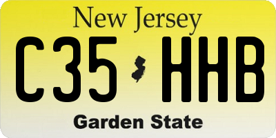 NJ license plate C35HHB