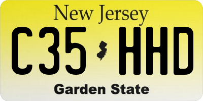 NJ license plate C35HHD