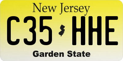 NJ license plate C35HHE