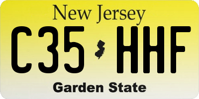 NJ license plate C35HHF