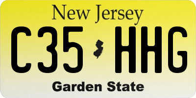 NJ license plate C35HHG