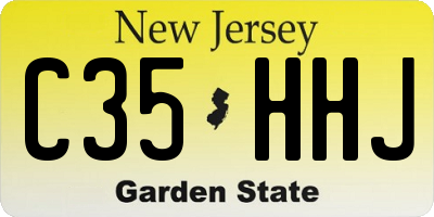 NJ license plate C35HHJ