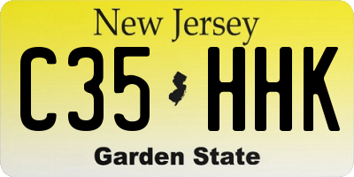 NJ license plate C35HHK