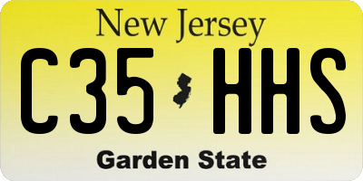 NJ license plate C35HHS