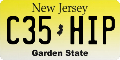 NJ license plate C35HIP
