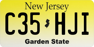 NJ license plate C35HJI