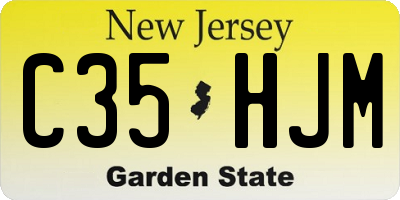 NJ license plate C35HJM