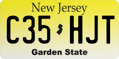 NJ license plate C35HJT