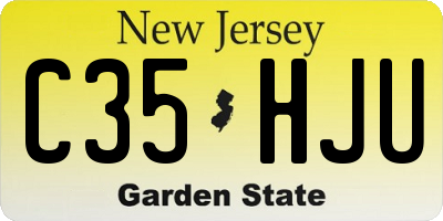 NJ license plate C35HJU