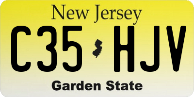 NJ license plate C35HJV