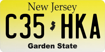 NJ license plate C35HKA