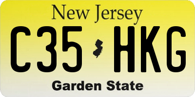 NJ license plate C35HKG