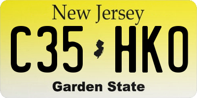 NJ license plate C35HKO