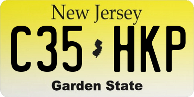 NJ license plate C35HKP