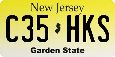 NJ license plate C35HKS