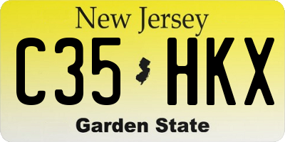 NJ license plate C35HKX