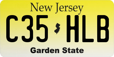 NJ license plate C35HLB