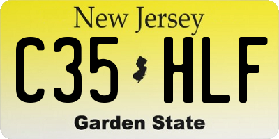 NJ license plate C35HLF