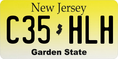 NJ license plate C35HLH