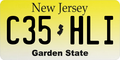 NJ license plate C35HLI