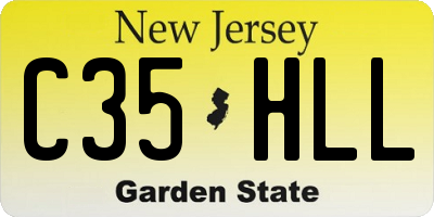 NJ license plate C35HLL