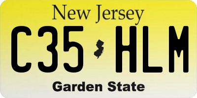 NJ license plate C35HLM